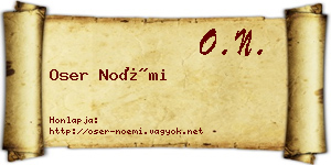 Oser Noémi névjegykártya